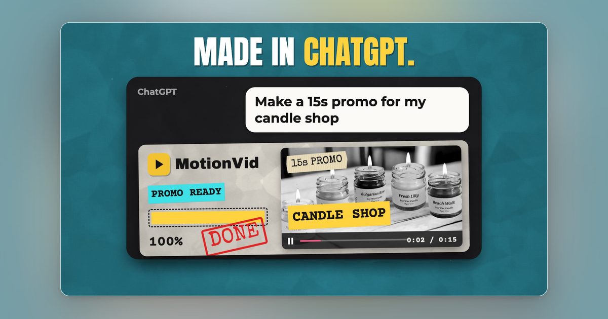 A vertical product video made from a single ChatGPT-style prompt